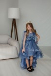 Детское нарядное платье Ливия, в цвете джинс