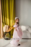 Детское нарядное платье Сабрина, в розовом цвете