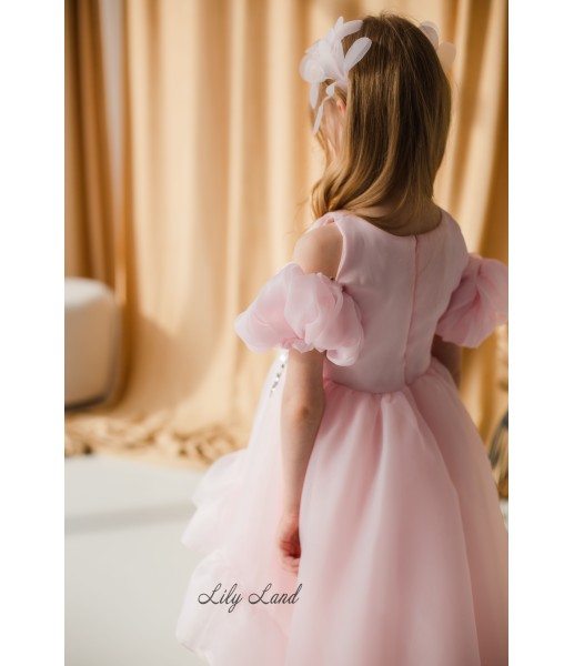 Дитяча святкова сукня Сабріна в рожевому кольорі