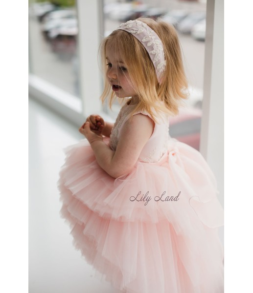 Дитяча святкова сукня Крісті, колір рожевий