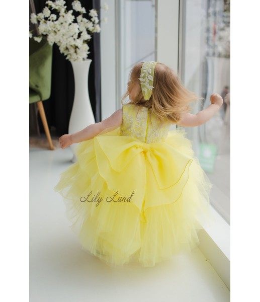 Дитяча святкова сукня Крісті, колір жовтий