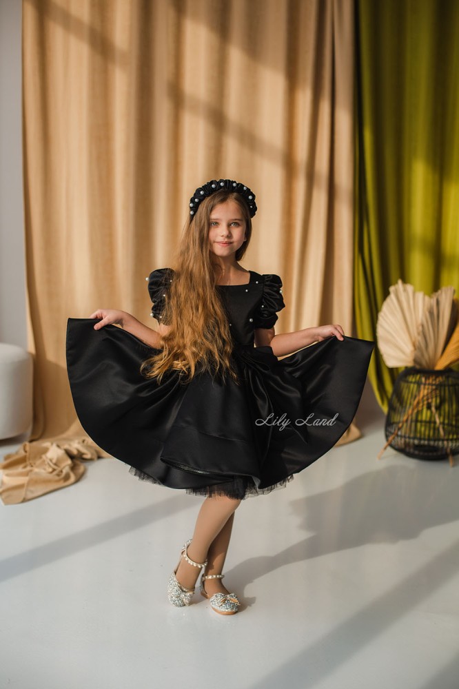 Дитяча святкова сукня Еллі, колір чорний