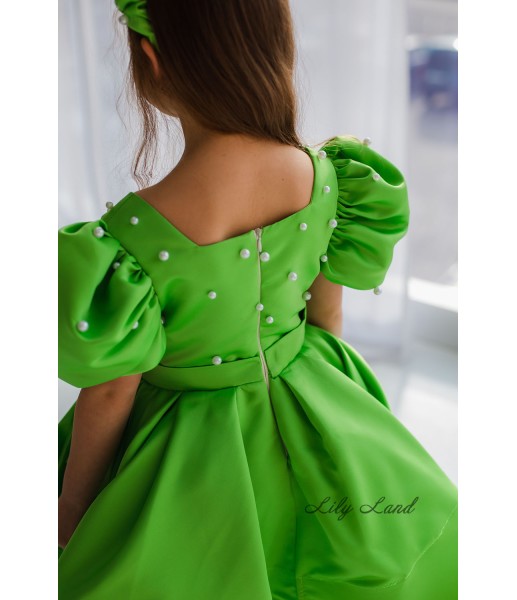 Детское нарядное платье Элли, цвет зеленый