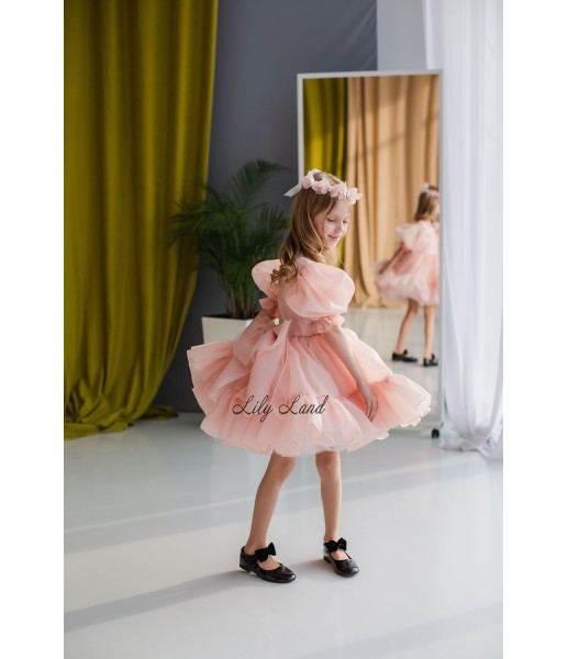 Дитяча святкова сукня Марсель, колір пудра