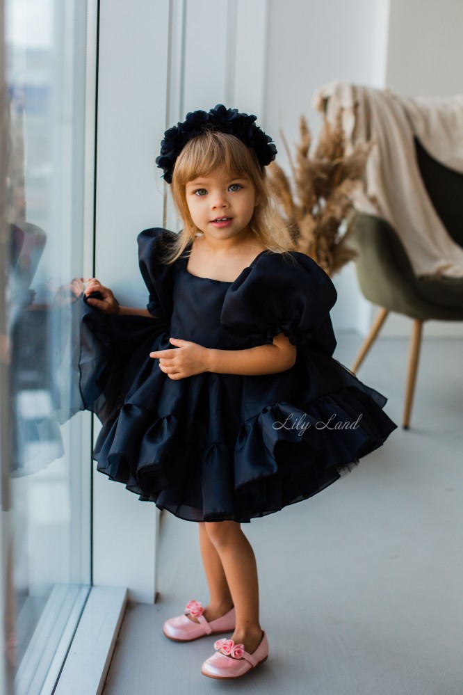 Детское нарядное платье Марсель, цвет черный