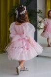 Дитяча святкова сукня Адель з блискучим глітером в рожевому кольорі
