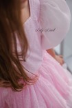 Дитяча святкова сукня Адель з блискучим глітером в рожевому кольорі