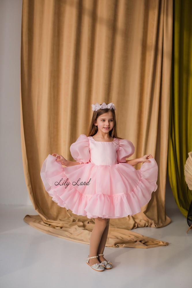 Детское нарядное платье Марсель, цвет розовый