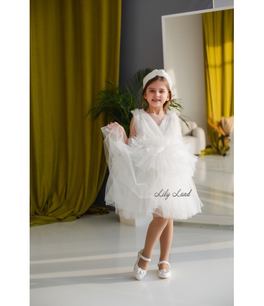 Детское нарядное платье Молли в белом цвете
