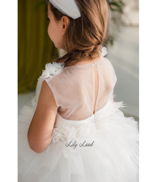 Детское нарядное платье Молли в белом цвете
