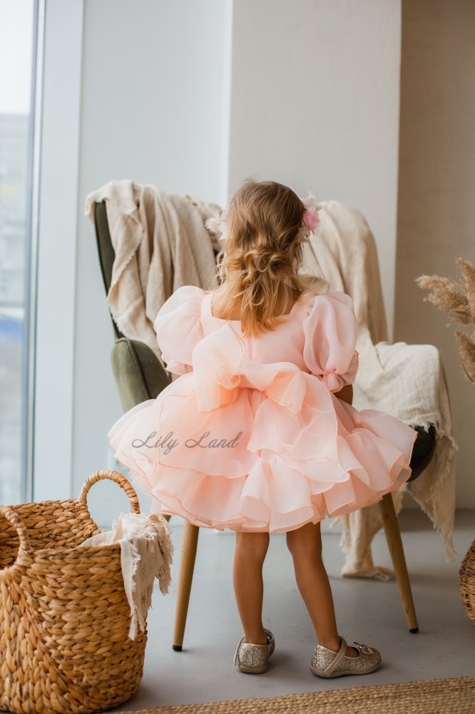 Детское нарядное платье Марсель, цвет Персик