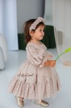 Детское нарядное платье Марсель из прошвы, цвет капучино
