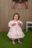 Детское нарядное платье Марсель из прошвы, цвет розовый