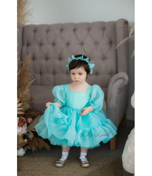 Дитяча святкова сукня Марсель, колір Тіффані