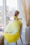 Дитяча святкова сукня Пишна Троянда, колір жовтий з градієнтом