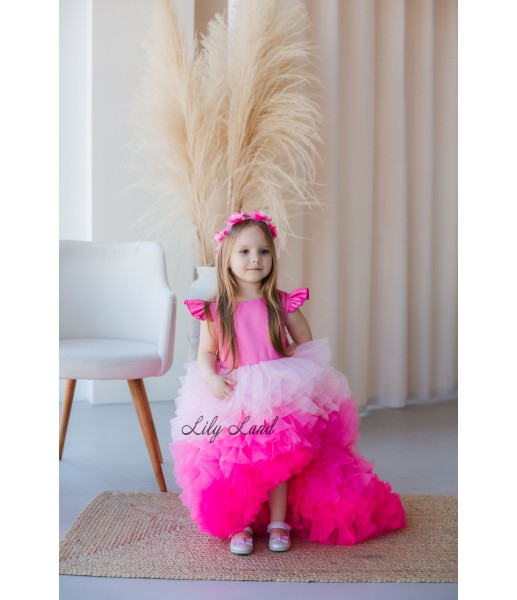 Дитяча святкова сукня Пишна Троянда, колір рожевий градієнт