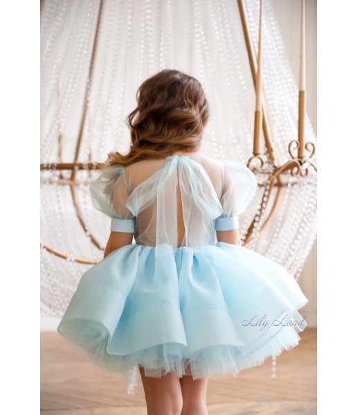 Дитяча святкова сукня Аліса, колір блакитний