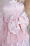 Дитяча святкова сукня Амелі, колір рожевий з рукавчиком