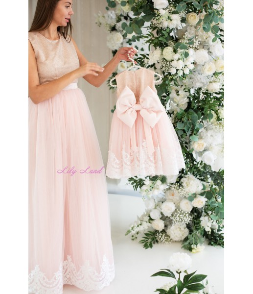 Комплект платьев Амели, цвет розовый и золото