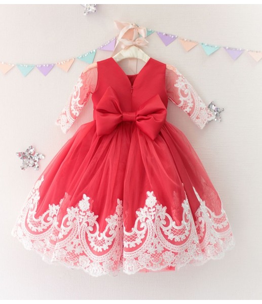Детское платье Амели, цвет красный