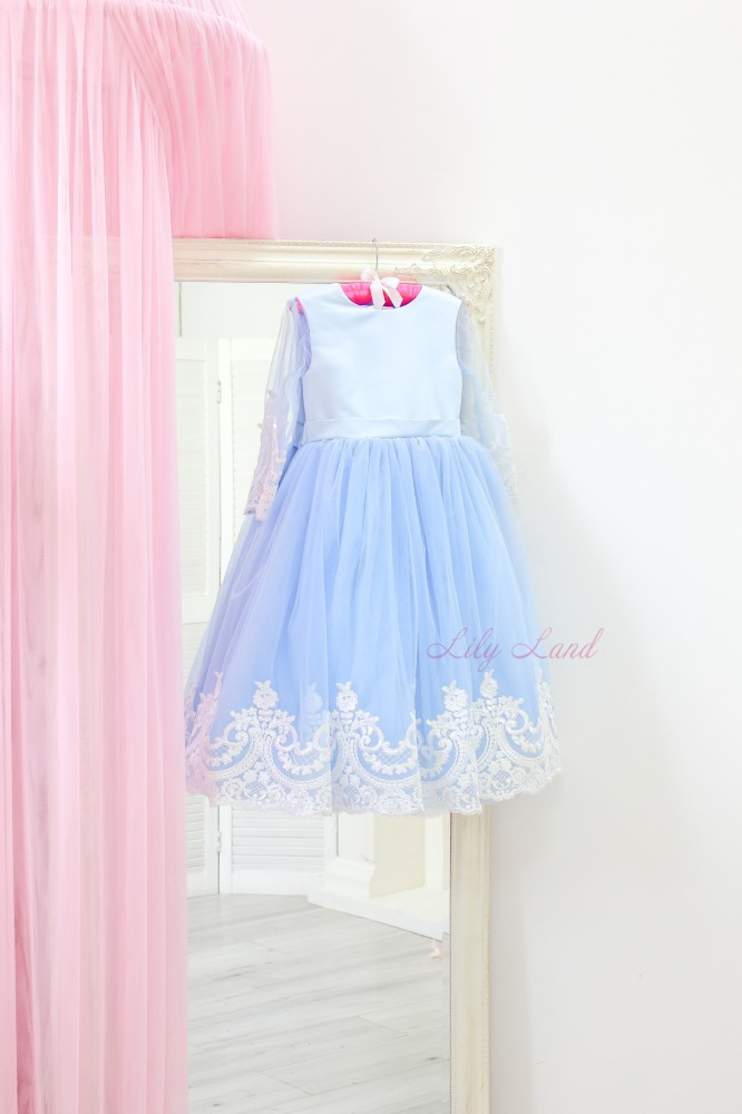 Дитяча святкова сукня Амелі, колір блакитний