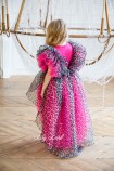 Детское нарядное платье Арин, цвет барби с анималистическим принтом