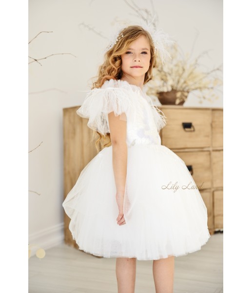Дитяча святкова сукня Арізона, колір білий
