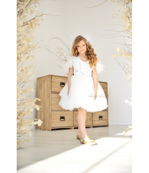 Детское нарядное платье Аризона, цвет белый