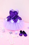 Детское нарядное платье Бабочка, цвет фиолет