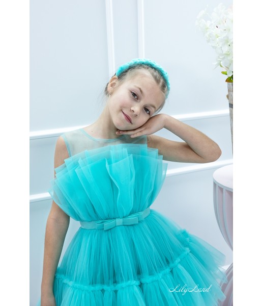 Дитяча святкова сукня Барбі, колір Тіффані