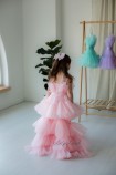 Детское нарядное платье Барби со шлейфом, цвет Светло-Розовый