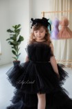Дитяча святкова сукня Барбі зі шлейфом, колір чорний