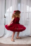 Дитяча святкова сукня Барбі, колір бордо