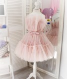 Детское нарядное платье Барби, цвет розовая пудра