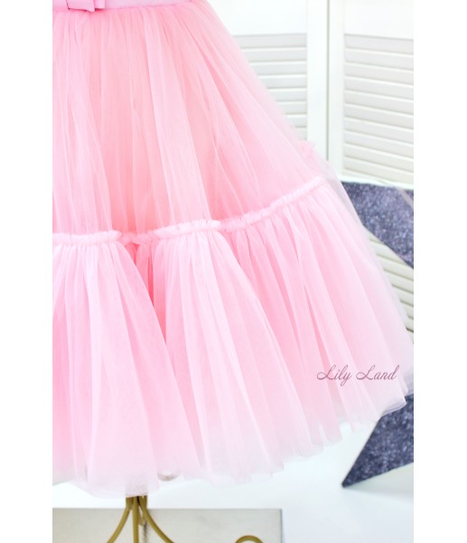 Детское нарядное платье Барби, цвет нежно-розовый