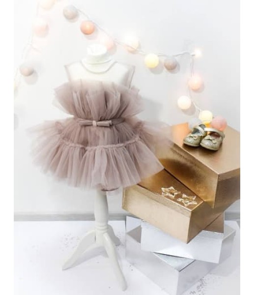 Детское нарядное платье Барби, цвет шампань