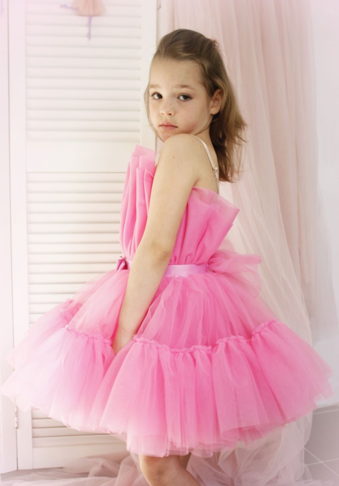 Детское нарядное платье Барби, цвет барби
