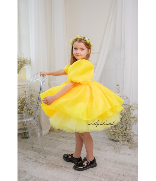 Дитяча святкова сукня Бекка, колір Жовтий