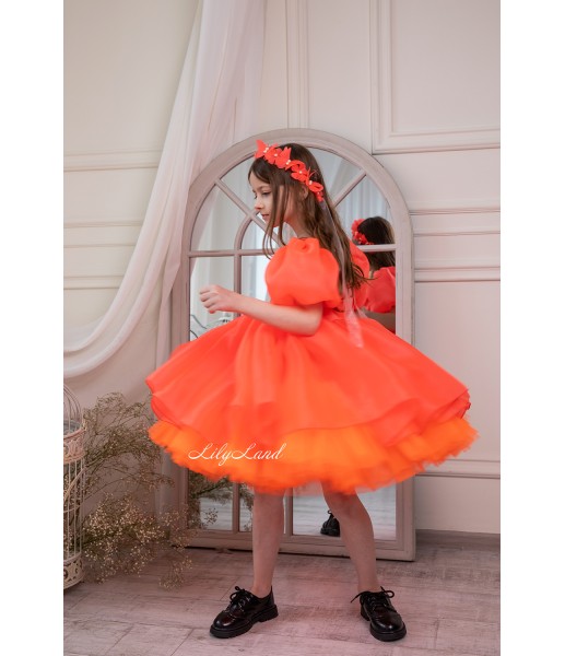 Дитяча святкова сукня Бекка, колір Помаранчевий