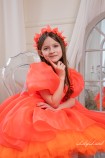 Детское нарядное платье Бекка, цвет оранжевый