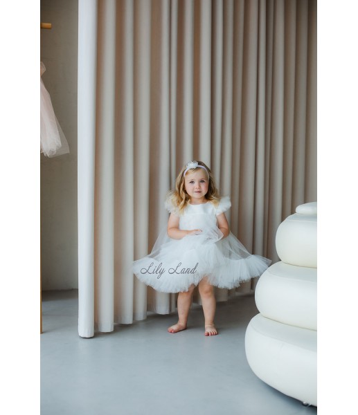 Дитяча святкова сукня Белль, колір білий