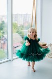 Детское платье Белль, Зеленая с клеткой