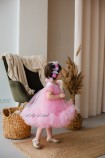 Дитяча святкова сукня Белль, колір рожевий