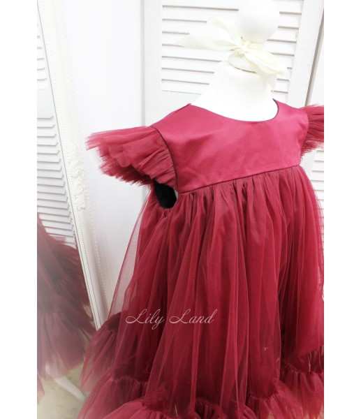 Детское платье Белль, цвет бордо