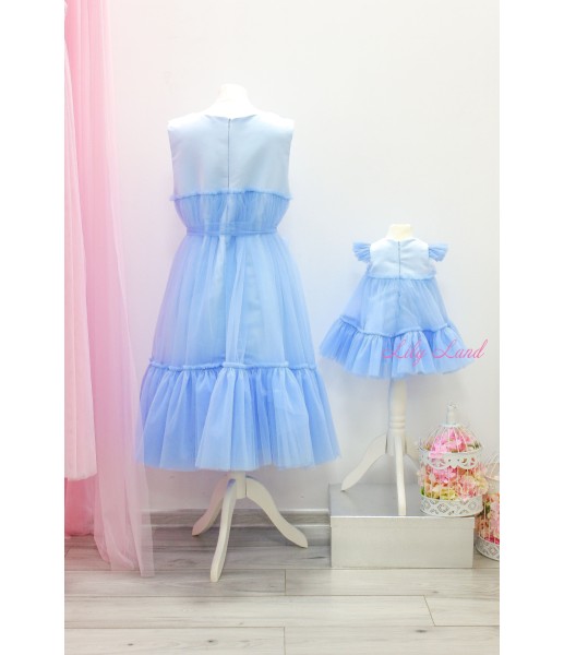 Комплект платьев Белль, цвет голубой