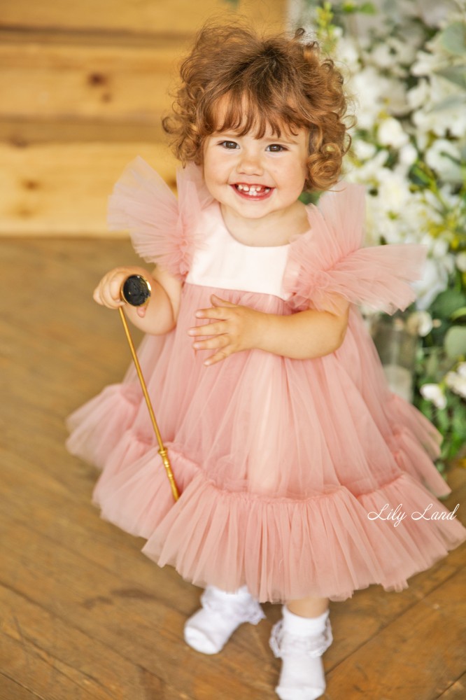 Дитяча святкова сукня Белль, колір тауп