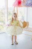 Дитяча святкова сукня Бусьє з різнокольоровими намистинками, колір Жовтий