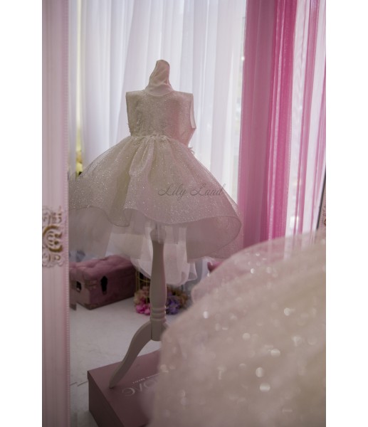 Детское нарядное платье Баттерфлай, цвет белый
