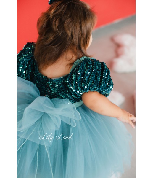 Дитяча святкова сукня Кармелла, колір Зелений