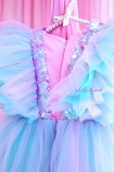 Дитяча святкова сукня Арін з оздобленням з паєток, колір блакитний з рожевом